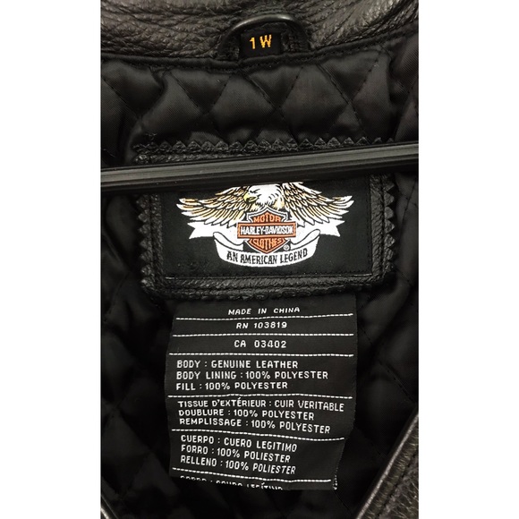 Harley Davidson Motorcycles Leather Jacket Vest - Picture 2 of 8